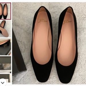 J. Crew Black Suede Kate Pump 8 NWB